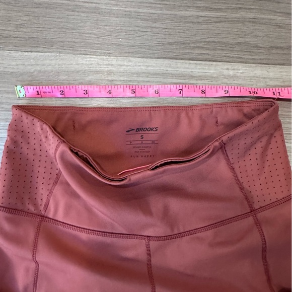Brooks Method 7/8 Running Tight Women's size small pink terracotta workout pants - Picture 5 of 7